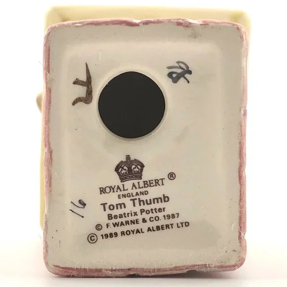 Royal Albert Beatrix Potter Tom Thumb Mouse Figurine Porcelain England Vintage - Picture 14 of 15